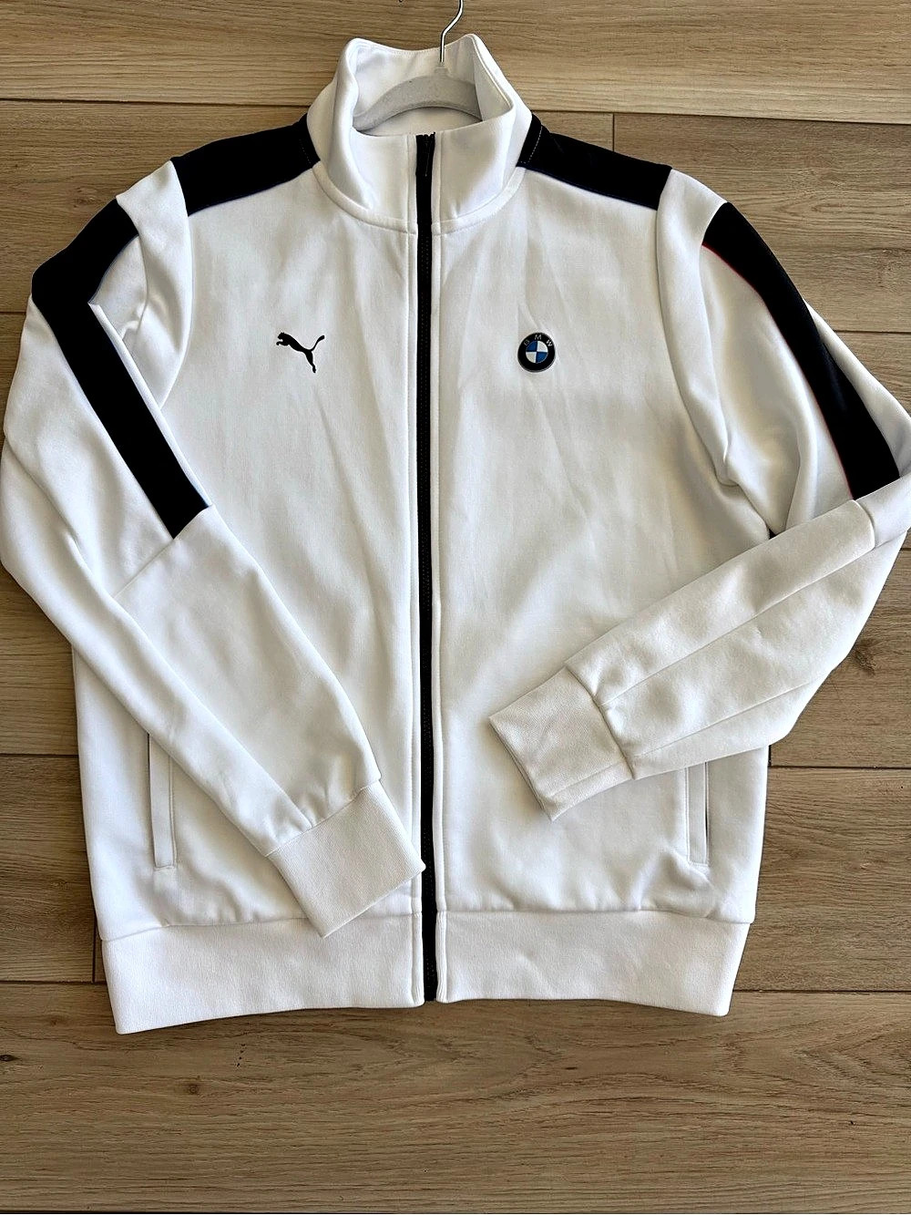 Men’s Puma BMW Motorsport Track Jacket White Black Size Large